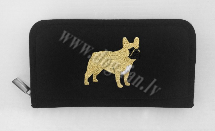 wallet_french bulldog yellow